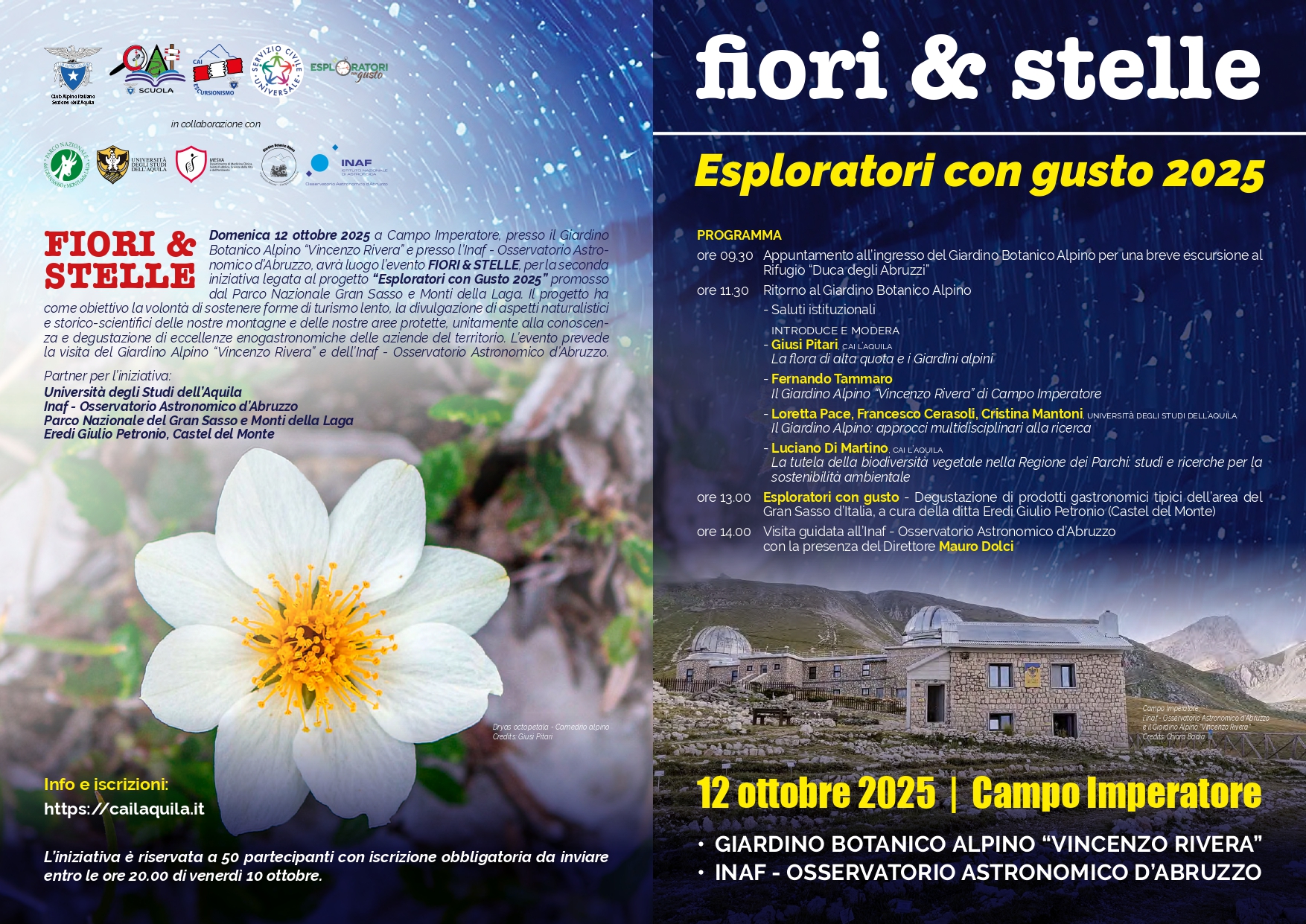 Locadina dellevento a Campo Imperatore Locadina dellevento a Campo Imperatore