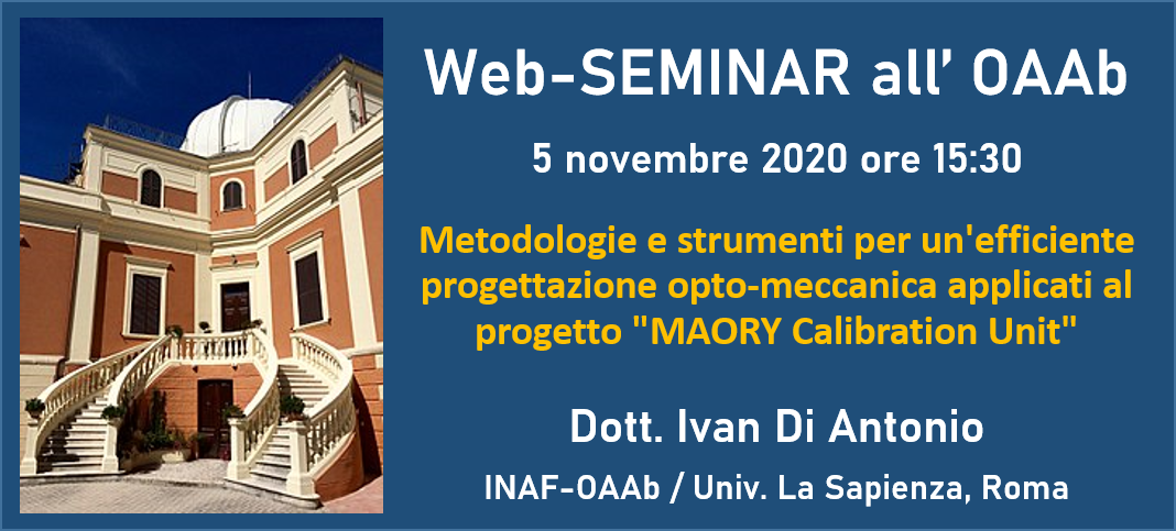 Metodologie e strumenti per un’efficiente progettazione opto-meccanica applicati al progetto “MAORY CU”
