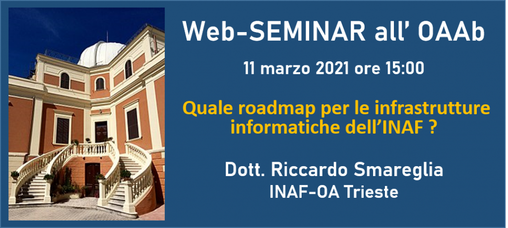 Quale roadmap per le infrastrutture informatiche dell’INAF?