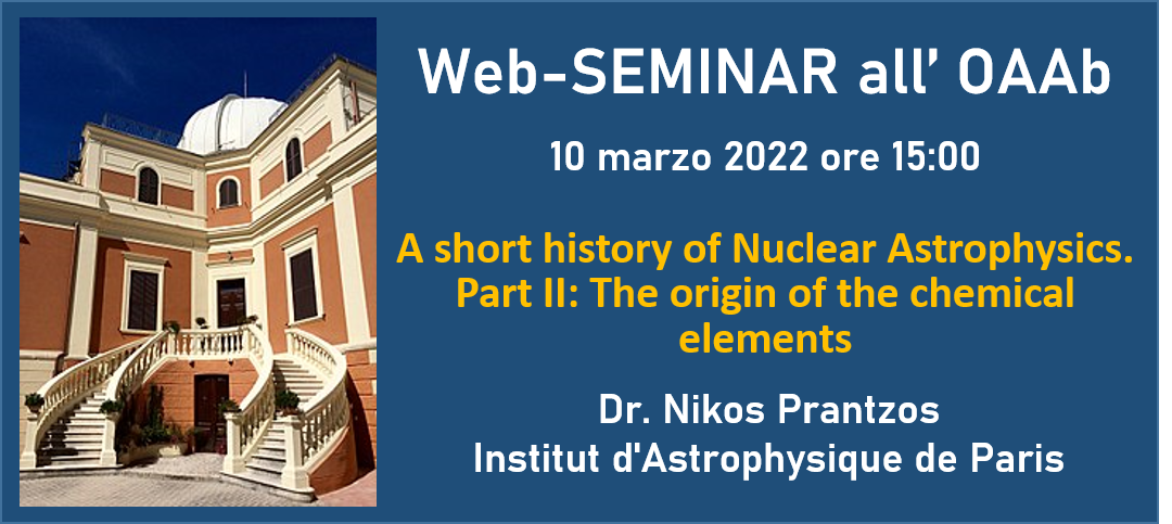 A short History of Nuclear Astrophysics. Part II: The Origin of the chemical elements