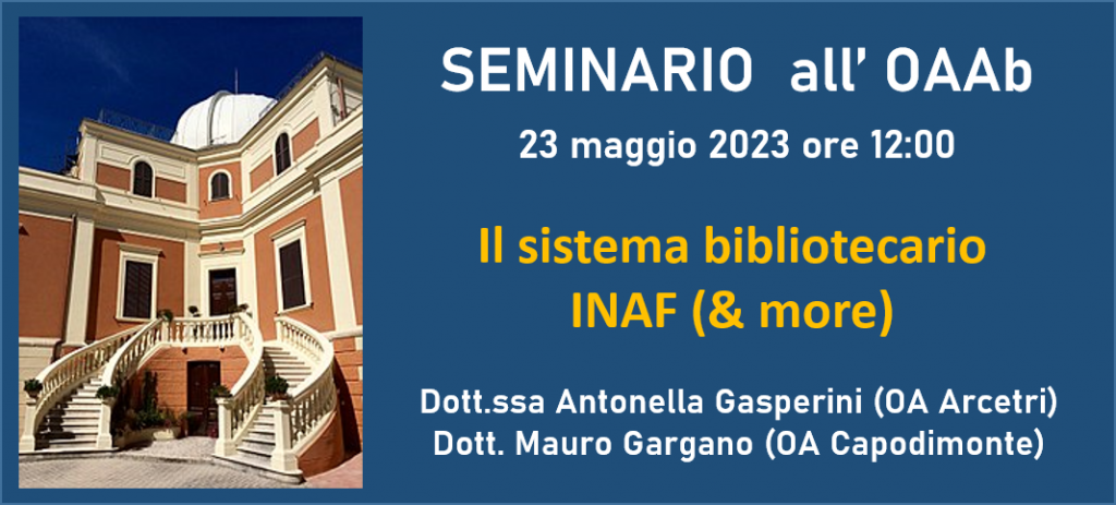 Il sistema bibliotecario INAF (& more)