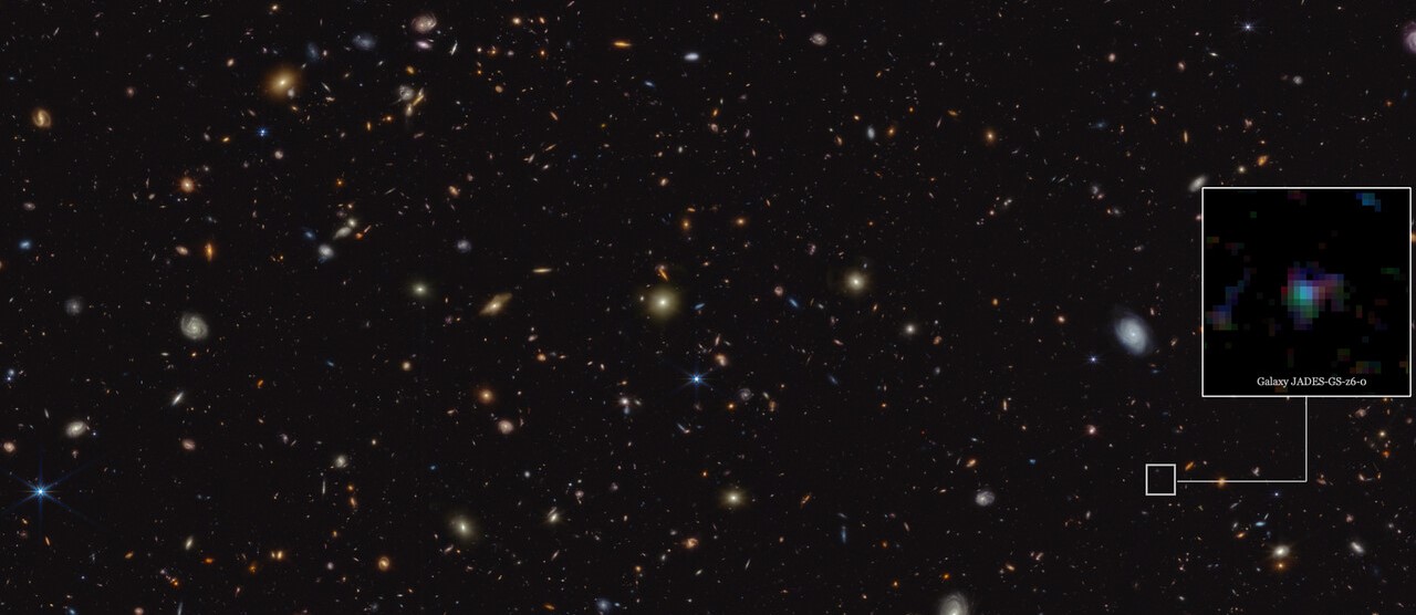 Polvere di carbonio in una galassia primordiale